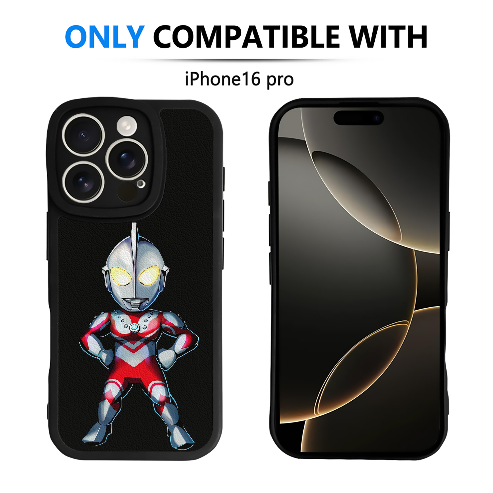（画像用） ウルトラマン Ultraman 【iPhone 16シリーズ対応】シリコンスマホケース（レザー調） 材質：シリコン